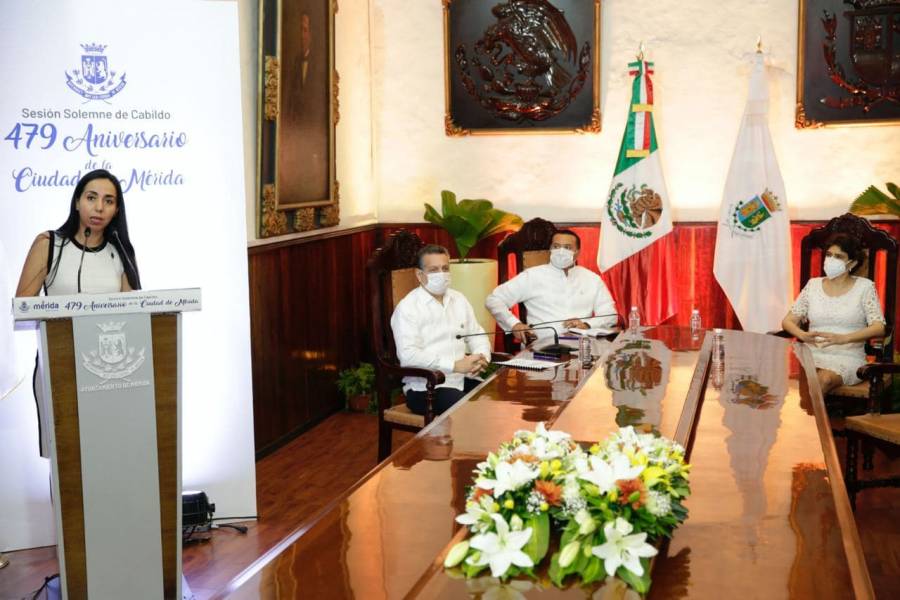 Conmemoran con sesión solemne de Cabildo el 479 aniversario de Mérida