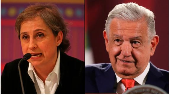 AMLO acusó, otra vez,  a Carmen Aristegui de favorecer a Va por México