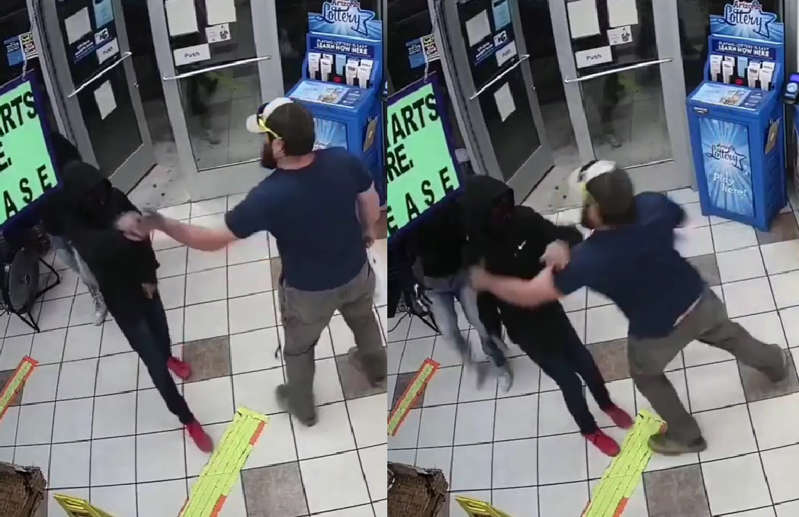 Cliente desarma de un golpe a ladrón y frustra robo a minisúper