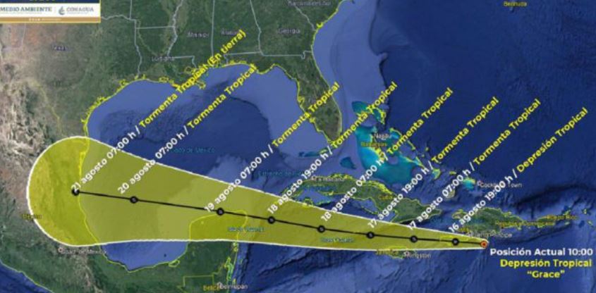 Conagua: Grace impactará Península de Yucatán este jueves