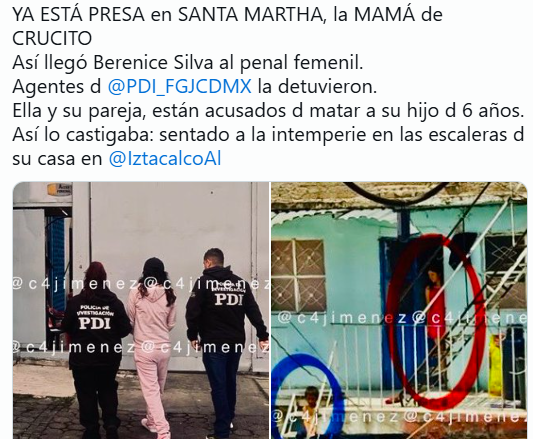 Madre de Cruz, niño de 6 años abusado y asesinado por su padrastro, va a la cárcel