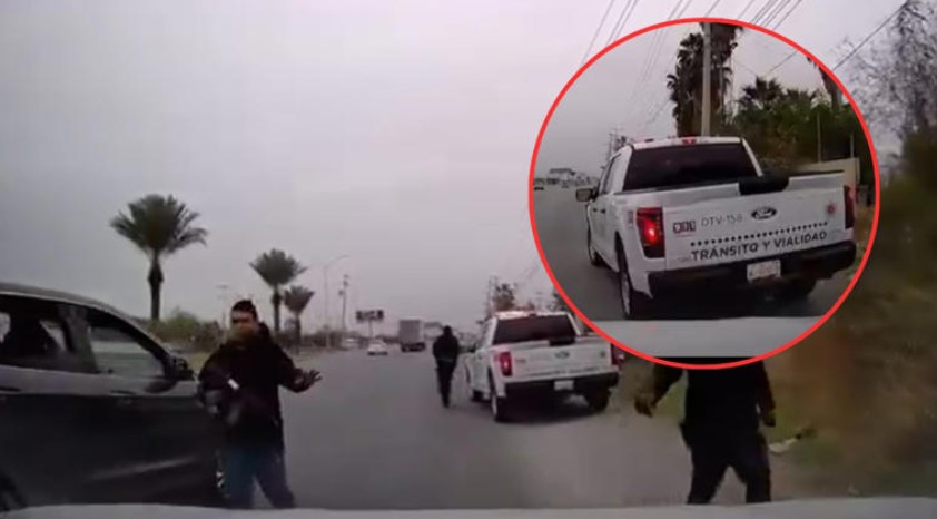 (VÍDEO) Policía de tránsito no apoya a familia perseguida por delincuentes en Nuevo Laredo