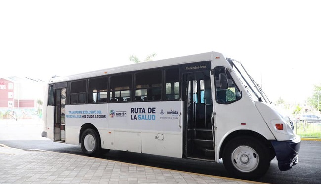 Mérida: Transporte exclusivo y gratuito a personal médico, a partir de este lunes 11