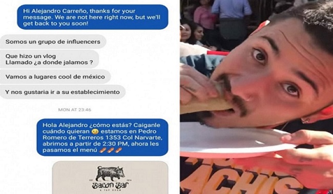 Exhiben a 'influencers' gorrones: pedía comida a cambio de “opinión favorable”