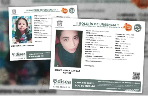 Buscan a menor y su madre, ambas desaparecidas en Ecatepec