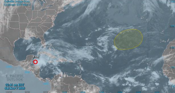 Tormenta subtropical Theta a la vista al oeste de Canarias