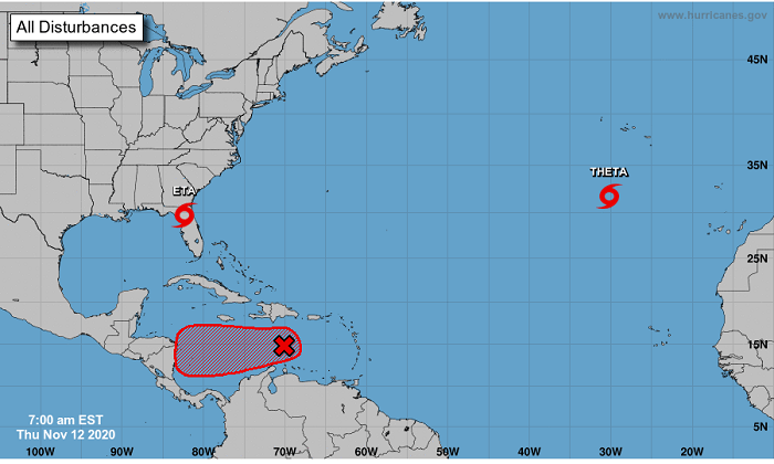 Aumenta a 90% la probabilidad de ciclón tropical en el Caribe