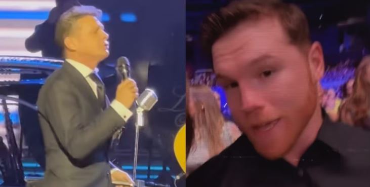 Canelo se aventó palomazo en concierto privado de Luis Miguel