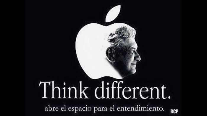 Morena plagia manzana de Apple con rostro de AMLO y desata críticas