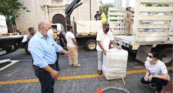 Con macetas amplían el espacio peatonal del Centro para reducir riesgos de contagio