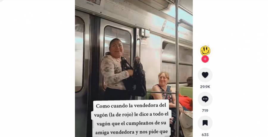 (VÍDEO) Vendedora del Metro recibe serenata de pasajeros por su cumple y se vuelve viral