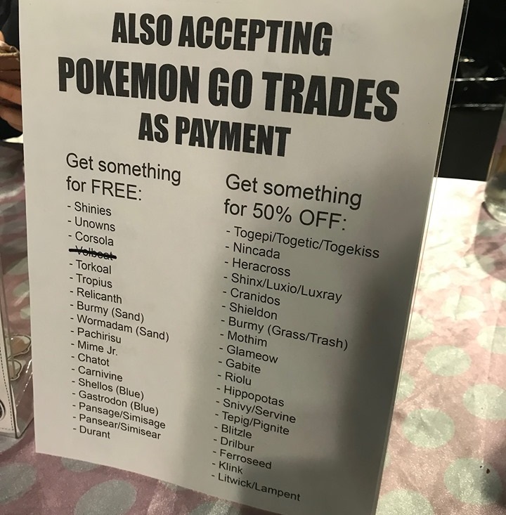 En este bar puedes pagar la cuenta con tus Pokémon