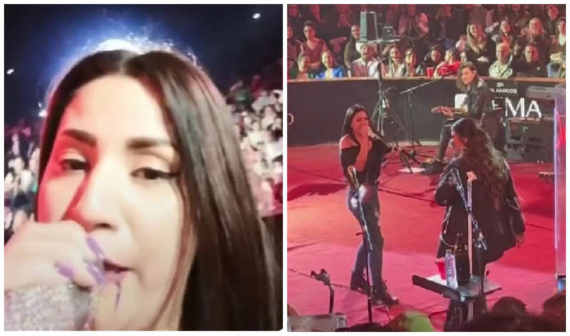 (VÍDEO) Fan le quita micrófono a Yuridia en concierto y así reaccionó la cantante