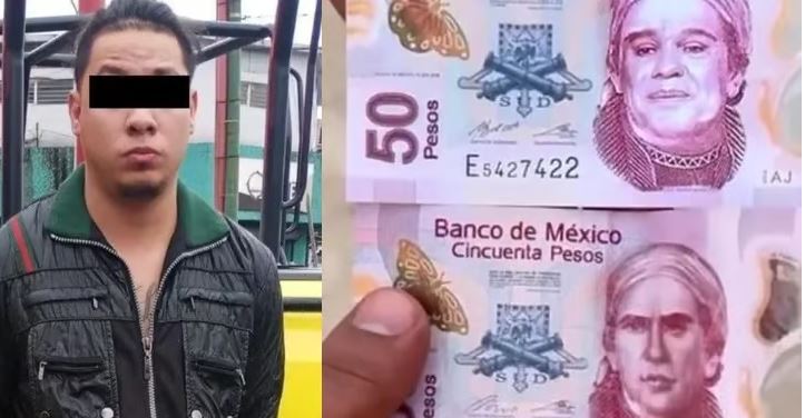 Cae joven por tratar de pagar con 'juangapesos' en un Oxxo