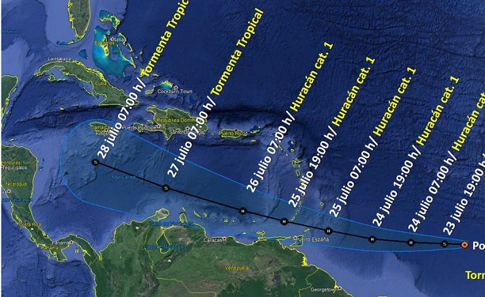 Tormenta "Gonzalo" se convertiría en huracán en las próximas horas