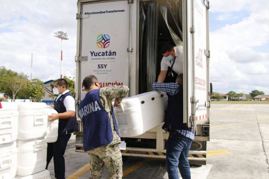 Arriba a Yucatán un nuevo lote de 240,00 vacunas contra Covid-19