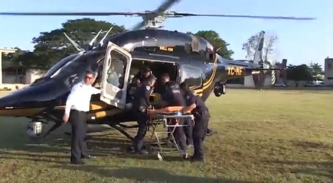 Yucatán: Nuevo helicóptero de la SSP traslada a dos adolescentes graves tras accidente