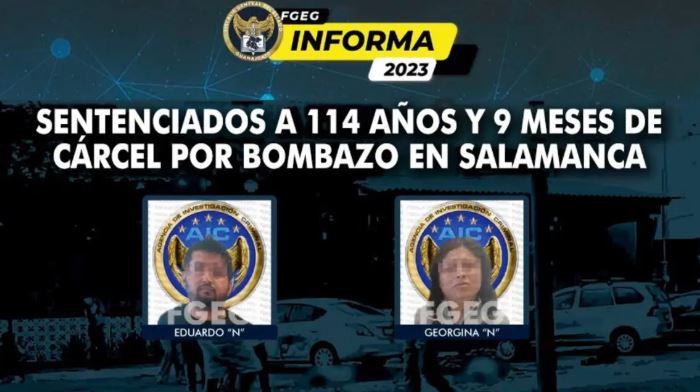 Guanajuato: Sentencian a 114 años de prisión a pareja que hizo estallar bomba