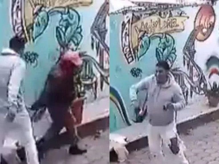 Adultos mayores son golpeados sin razón por varios sujetos