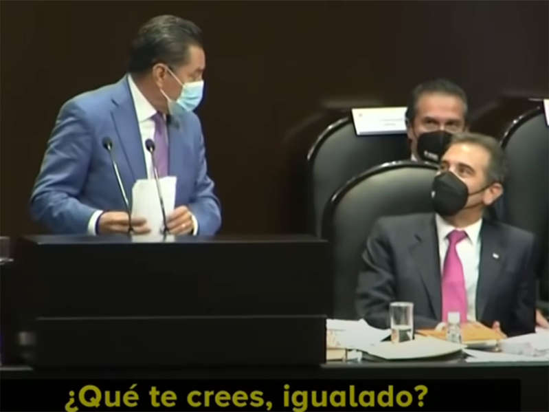 ‘No me toques ¿qué te crees? ¡Igualado!; diputado de Morena presidente del INE