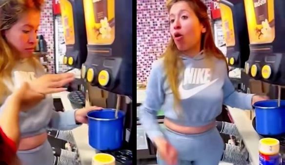 (VíDEO) Surge #LadyCafé: Llevó olla al Oxxo para llenarla con esta bebida