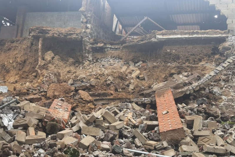 Al menos 4 perritos quedan atrapados en escombros tras deslave en Xochimilco