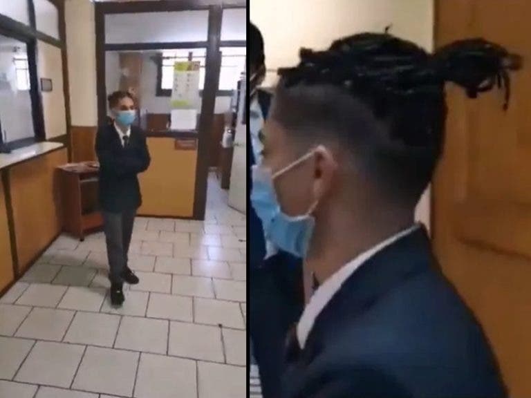 (VÍDEO) Excluyen a joven de su graduación sólo por su "inadecuado" corte de cabello