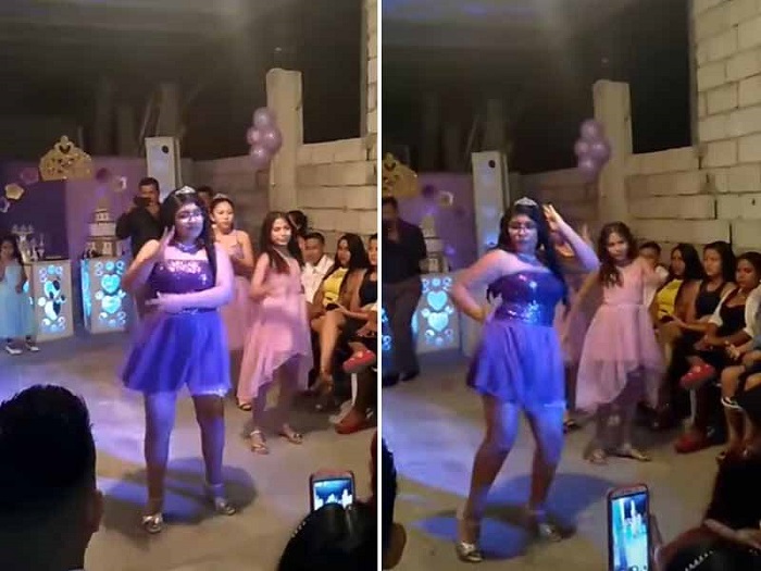 Quinceañera monta su show con de TikTok... y sin sana distancia