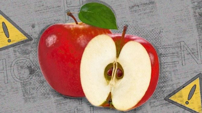 Sabías que las semillas de la manzana tienen cianuro ¿Sabes que es?