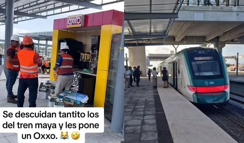 Abren mini Oxxo en estación del Tren Maya y lo quitan tras la inauguración