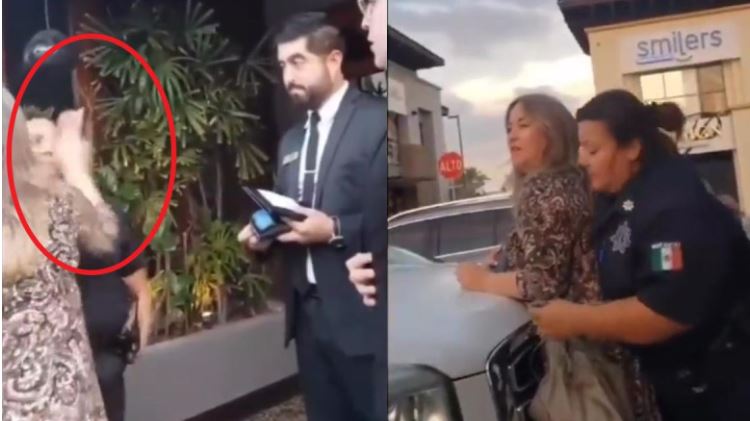 VIDEO: Exhiben a "#LadyCachetada", alcoholizada golpea a mujer policía