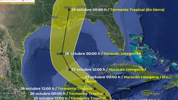 “Zeta” podría alcanzar la categoría de huracán el martes 27