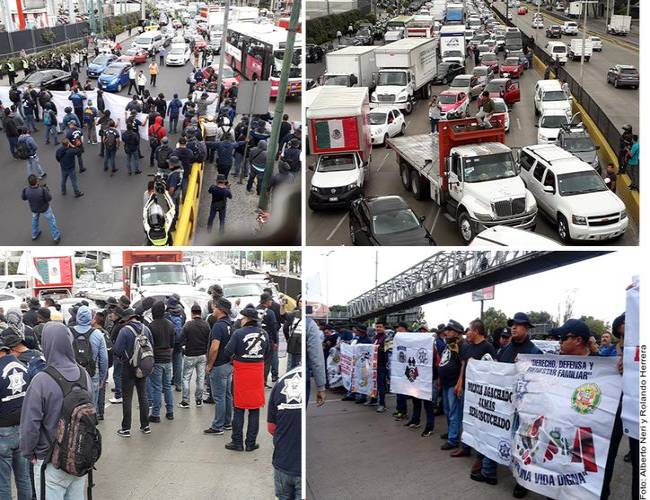 Policías federales bloquean entradas al Aeropuerto Internacional de la CDMX