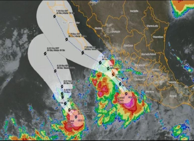 Activan alerta naranja en Jalisco por tormenta tropical "Lorena"