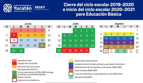 Yucatán: El 31 de agosto iniciaría el ciclo escolar 2020-2021