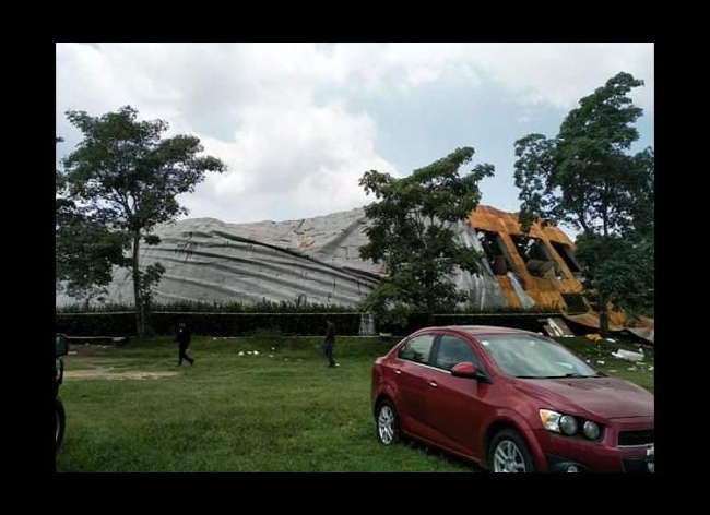 Derrumbe de domo en Tabasco deja 18 heridos