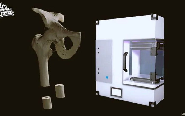 Estudiante de la UNAM diseña impresora 3D de huesos biodegradables