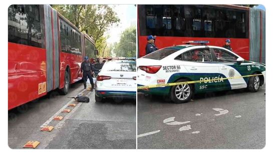 Metrobús parte a la mitad a hombre en Paseo de la Reforma