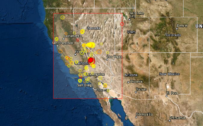 Sismo de magnitud 5.8, sacude California en Estados Unidos