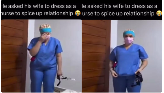 “No captó la indirecta”: Pide a su esposa que se vista de enfermera para reavivar la relación