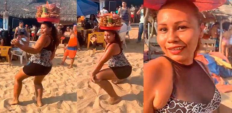 Baile de vendedora de quesadillas en Acapulco se viraliza