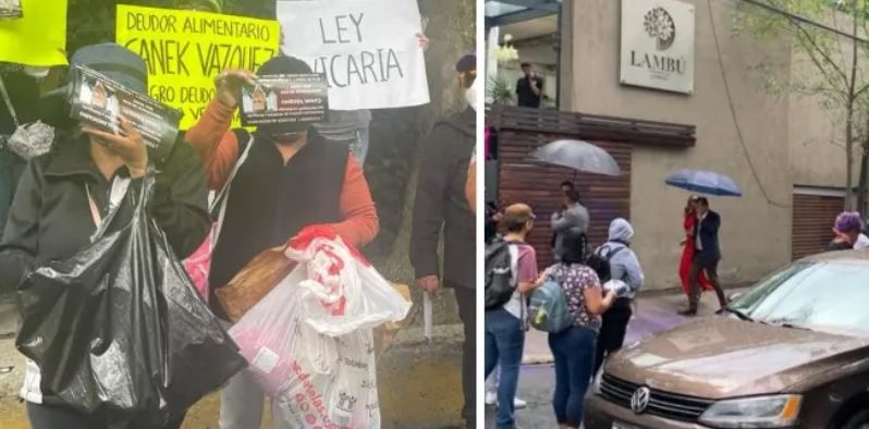 Mujeres protestan en boda de funcionario del Infonavit; exigen que pague pensión