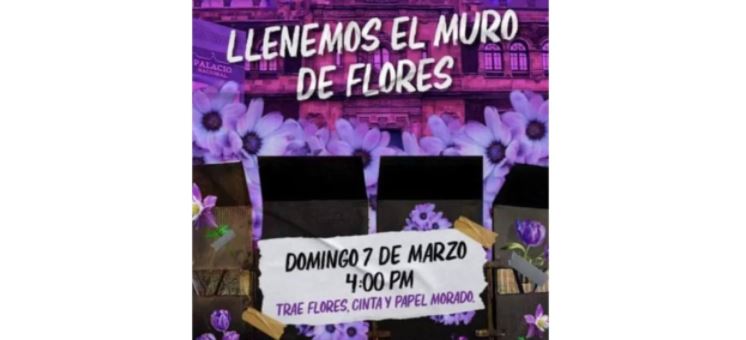 Surge iniciativa "llenemos el muro de flores" frente a Palacio Nacional