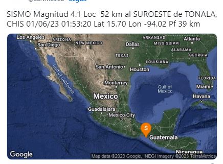 Reportan un temblor en Puerto Escondido, Oaxaca