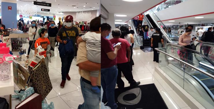 Puebla: Apenas pasó a naranja y la gente abarrotó las plazas comerciales