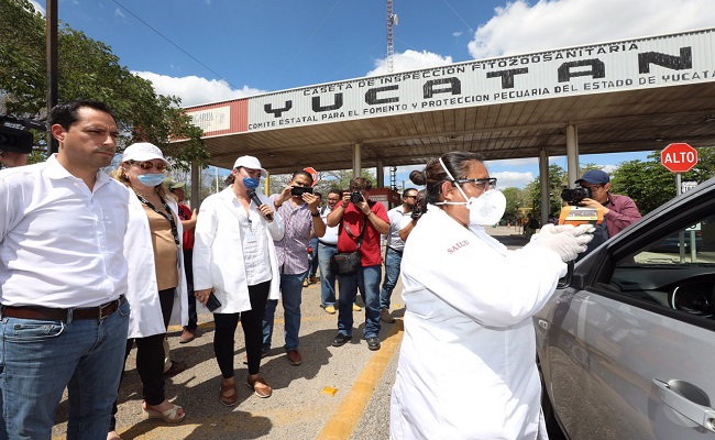 Instalan filtro sanitario en la carretera Mérida-Campeche