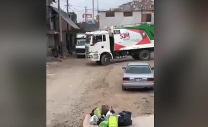 (VIDEO) Camión de basura pone 'Tusa' a la hora de hacer sus labores