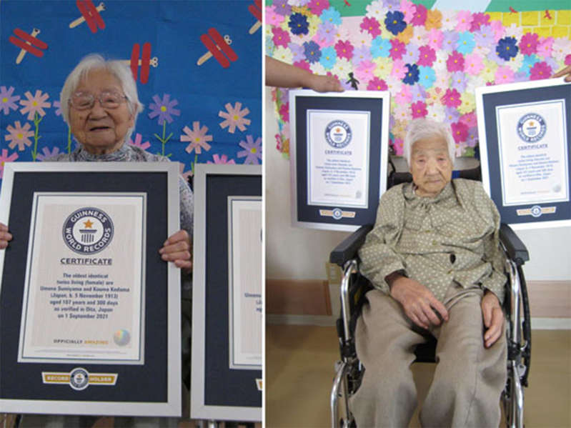 Umeno y Koume son gemelas y tienen… ¡107 años de edad!