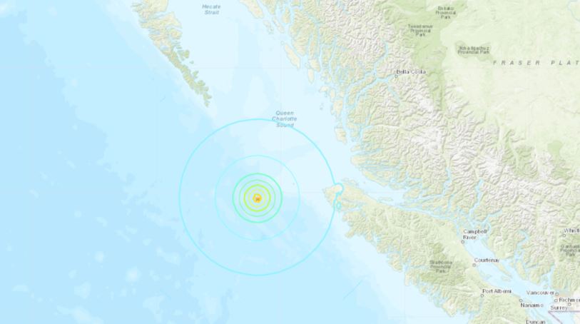 Tres sismos en tres horas, en Canadá