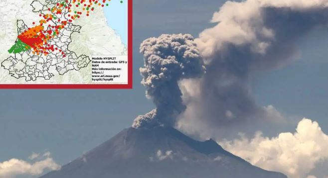 Caída de ceniza del Popocatépetl principal riesgo para la CDMX